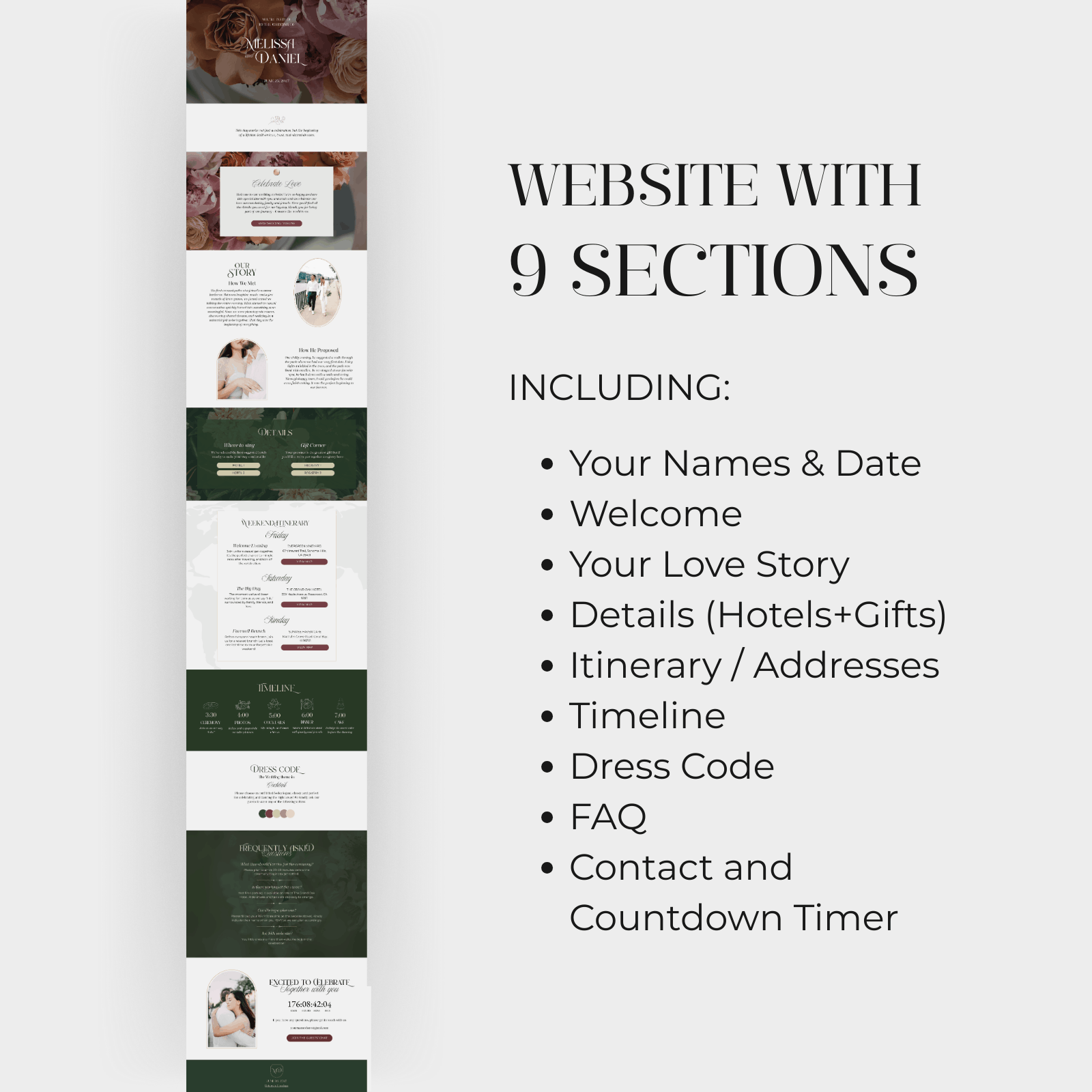 3 Floral Wedding Invitation Canva website