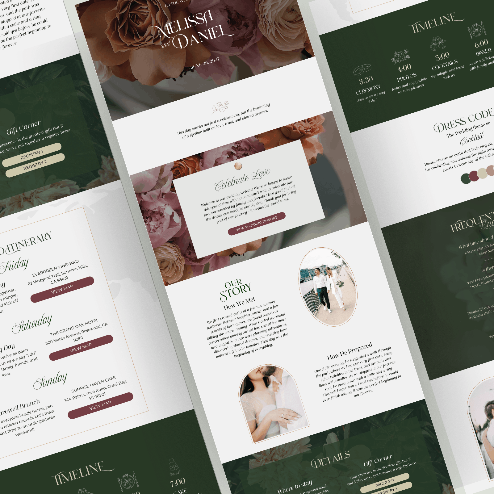 4 rsvp Wedding Website invite