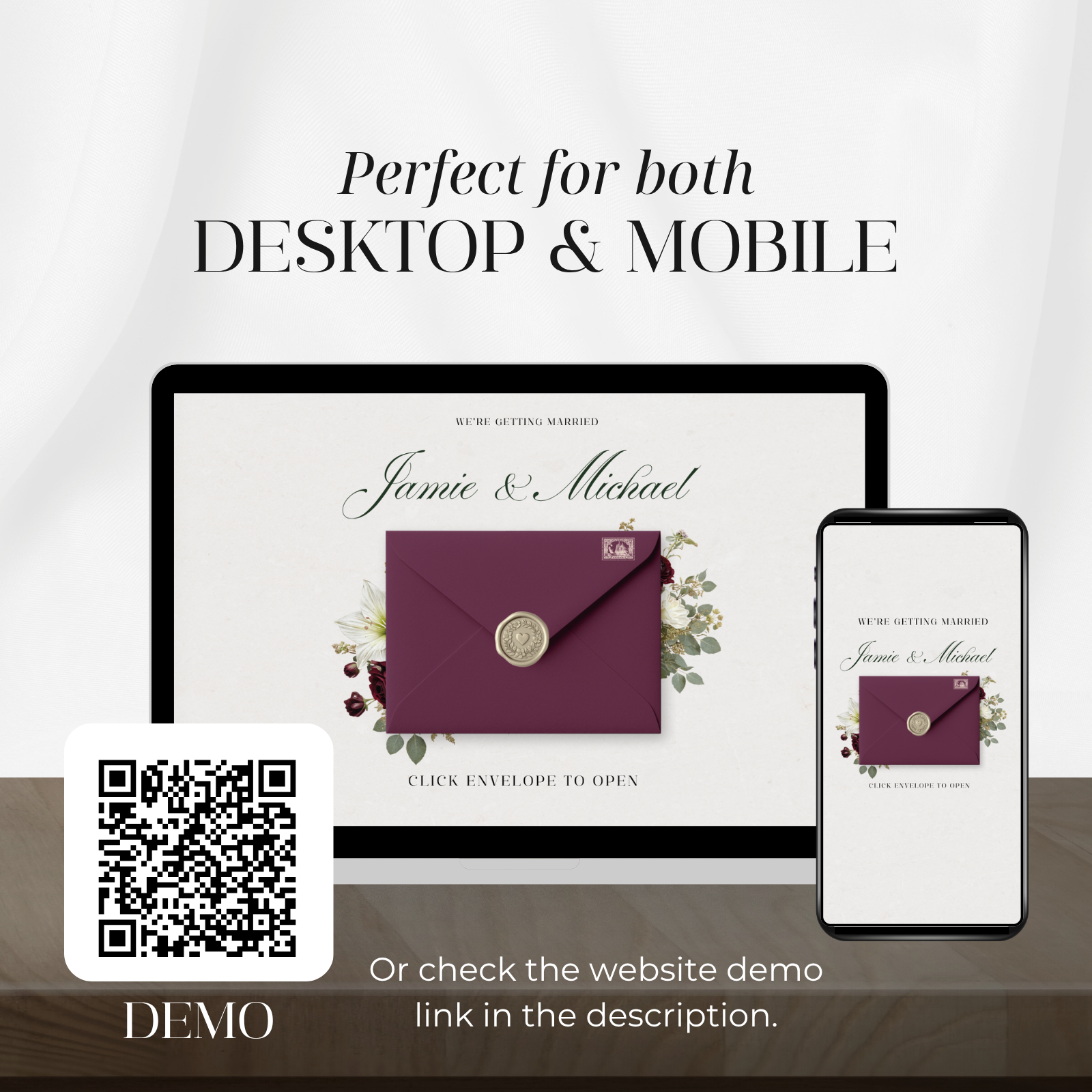 Canva wedding website template mobile friendly