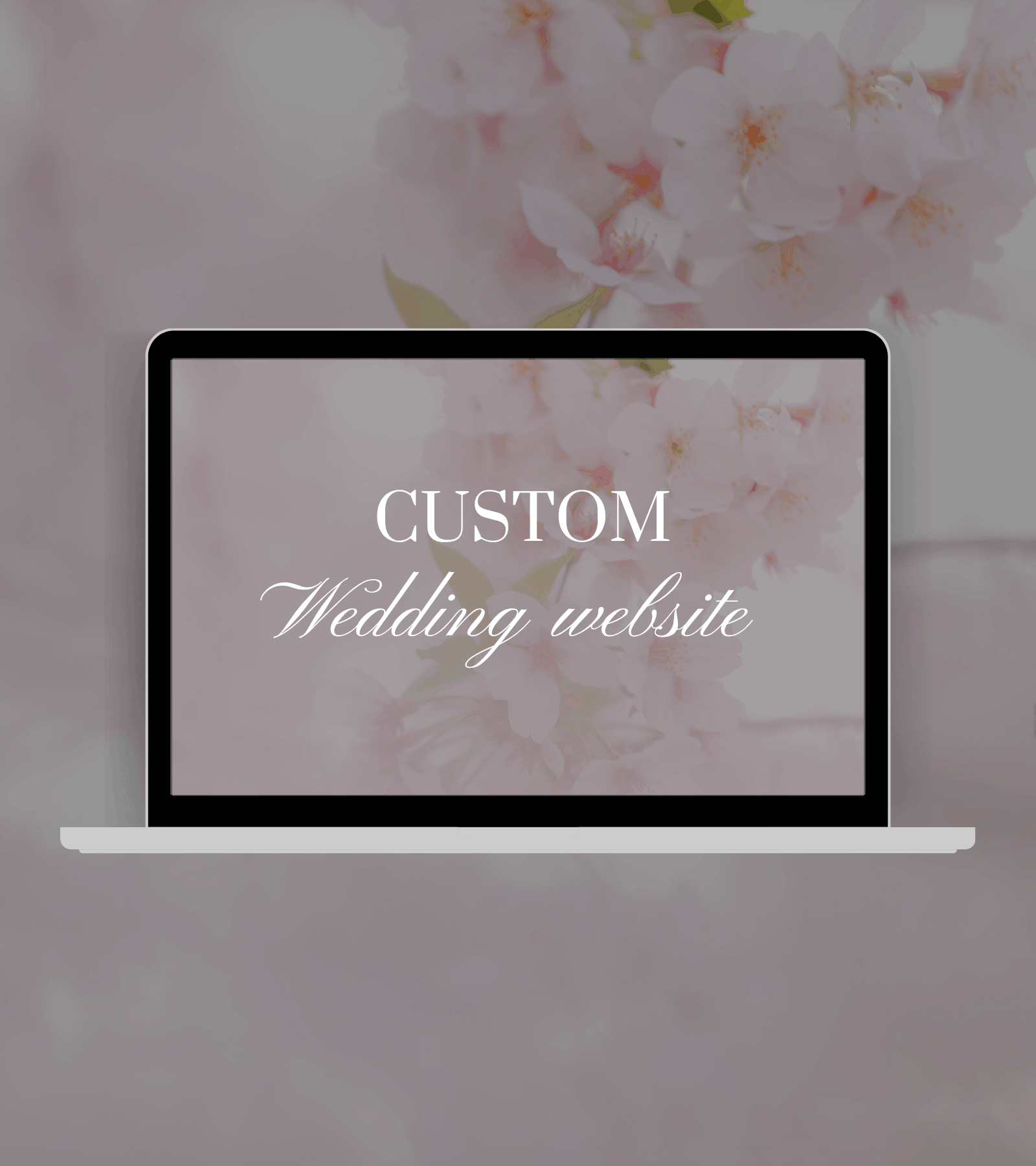 Custom Bespoke Showit wedding website for engaged couples