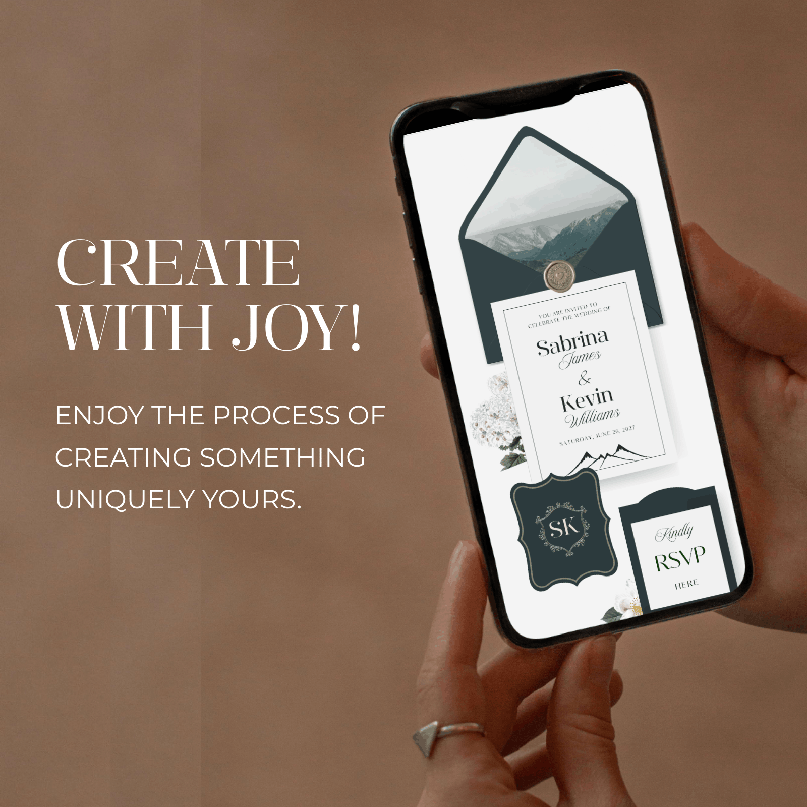 Modern DIY wedding website template