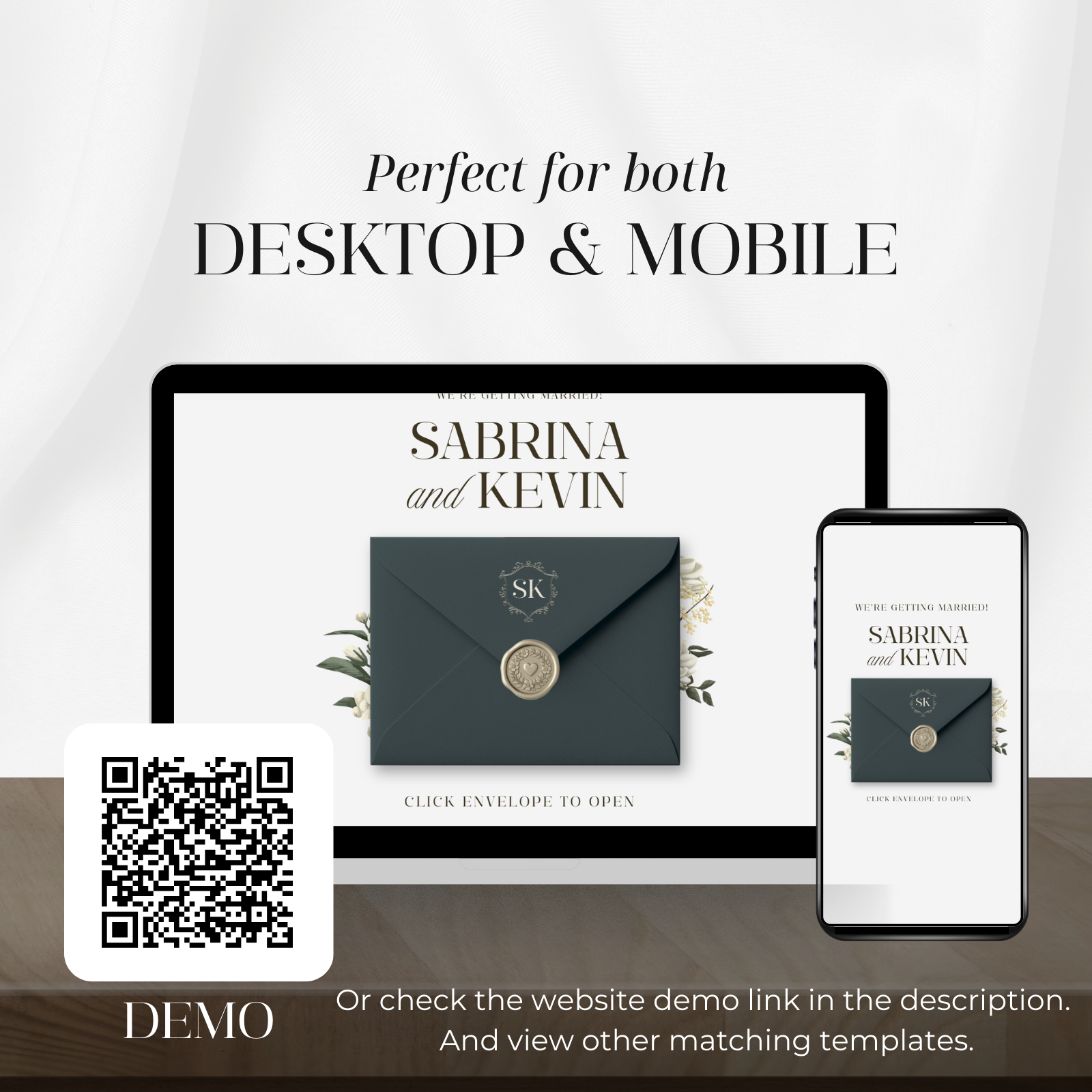Mountain wedding website perfect for desktop and mobile