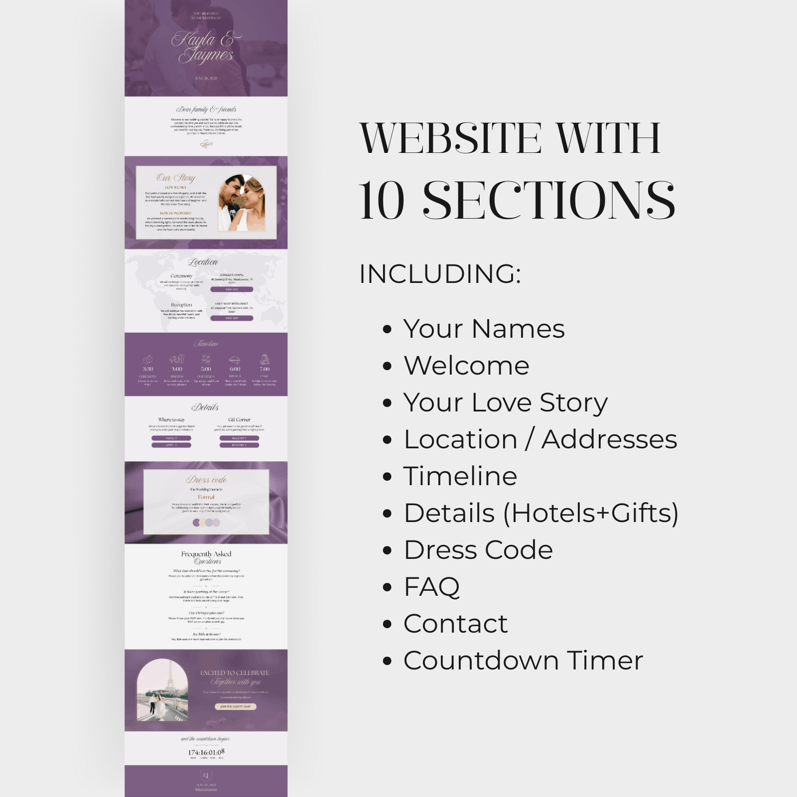 Purple wedding website template copy 2