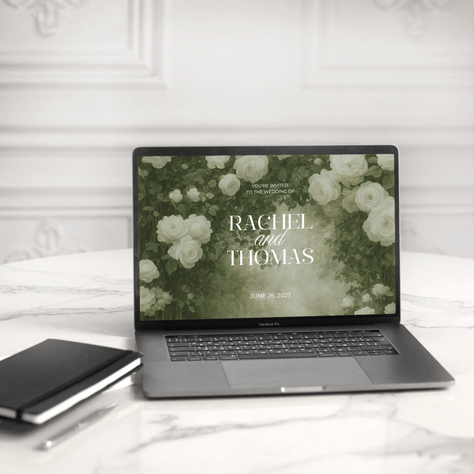 Wedding Website Template Olive green