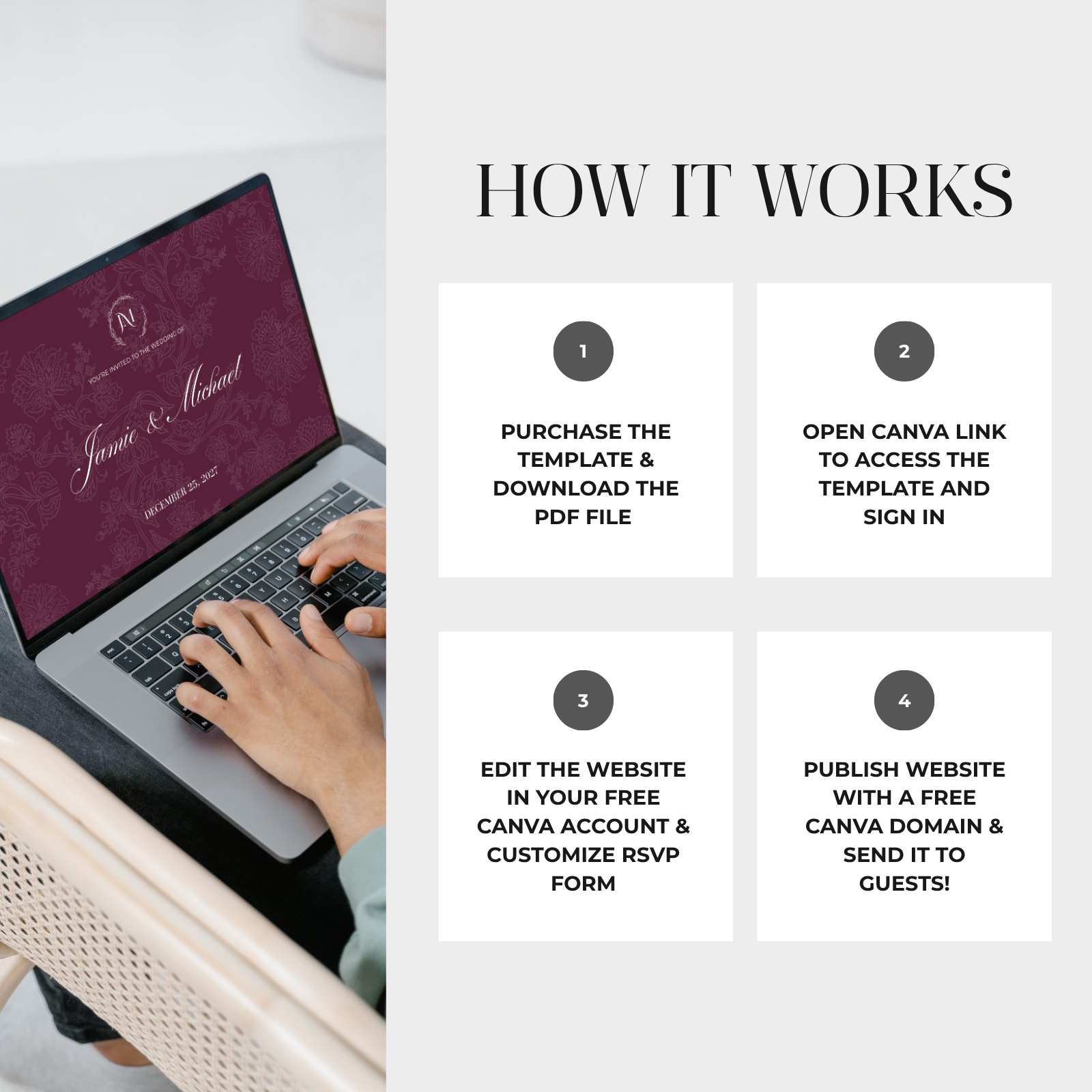 wedding website template for destination wedding