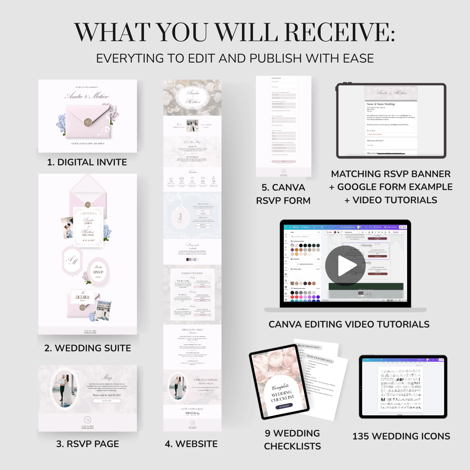 Classic Vintage wedding website