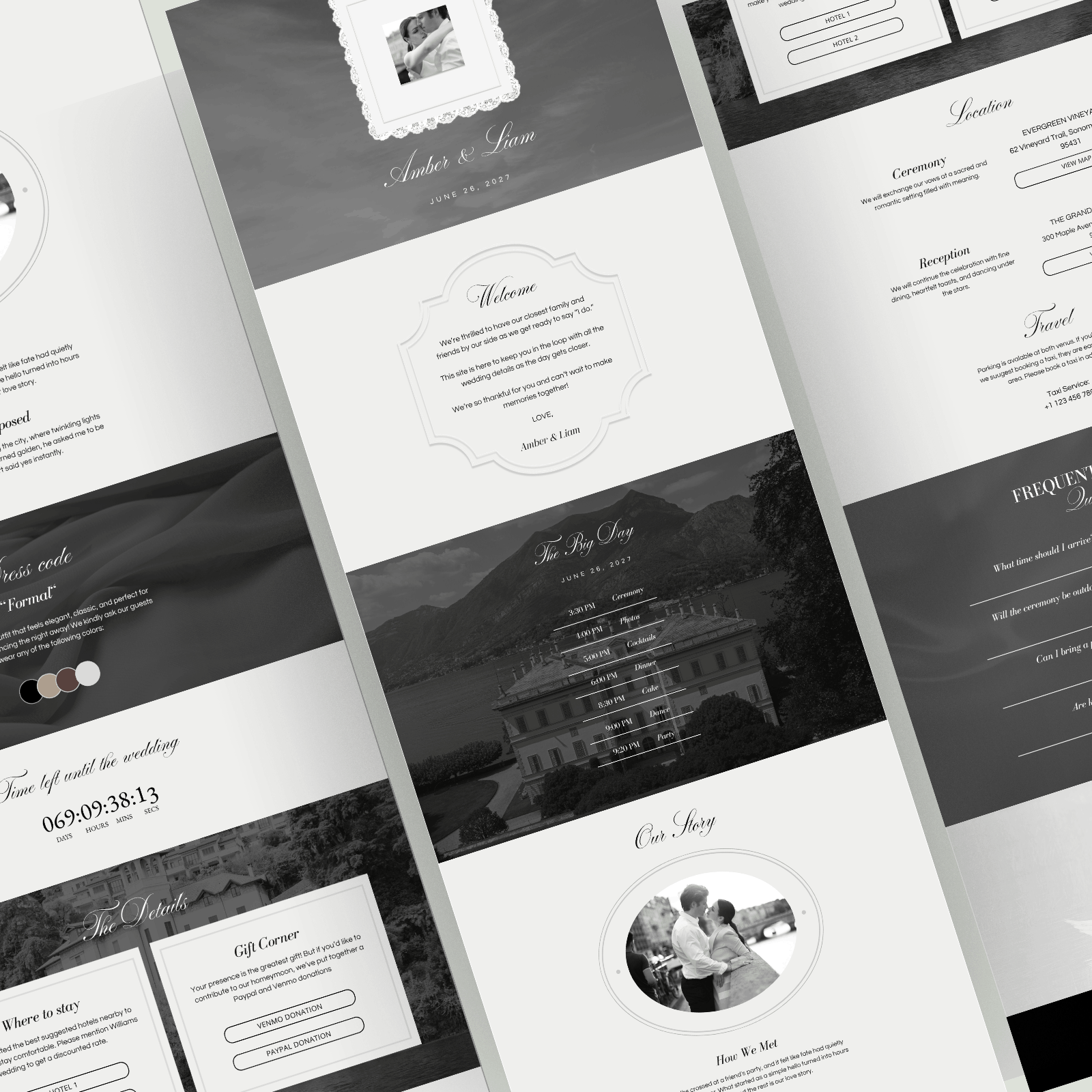 Elegant Wedding Website Template Canva